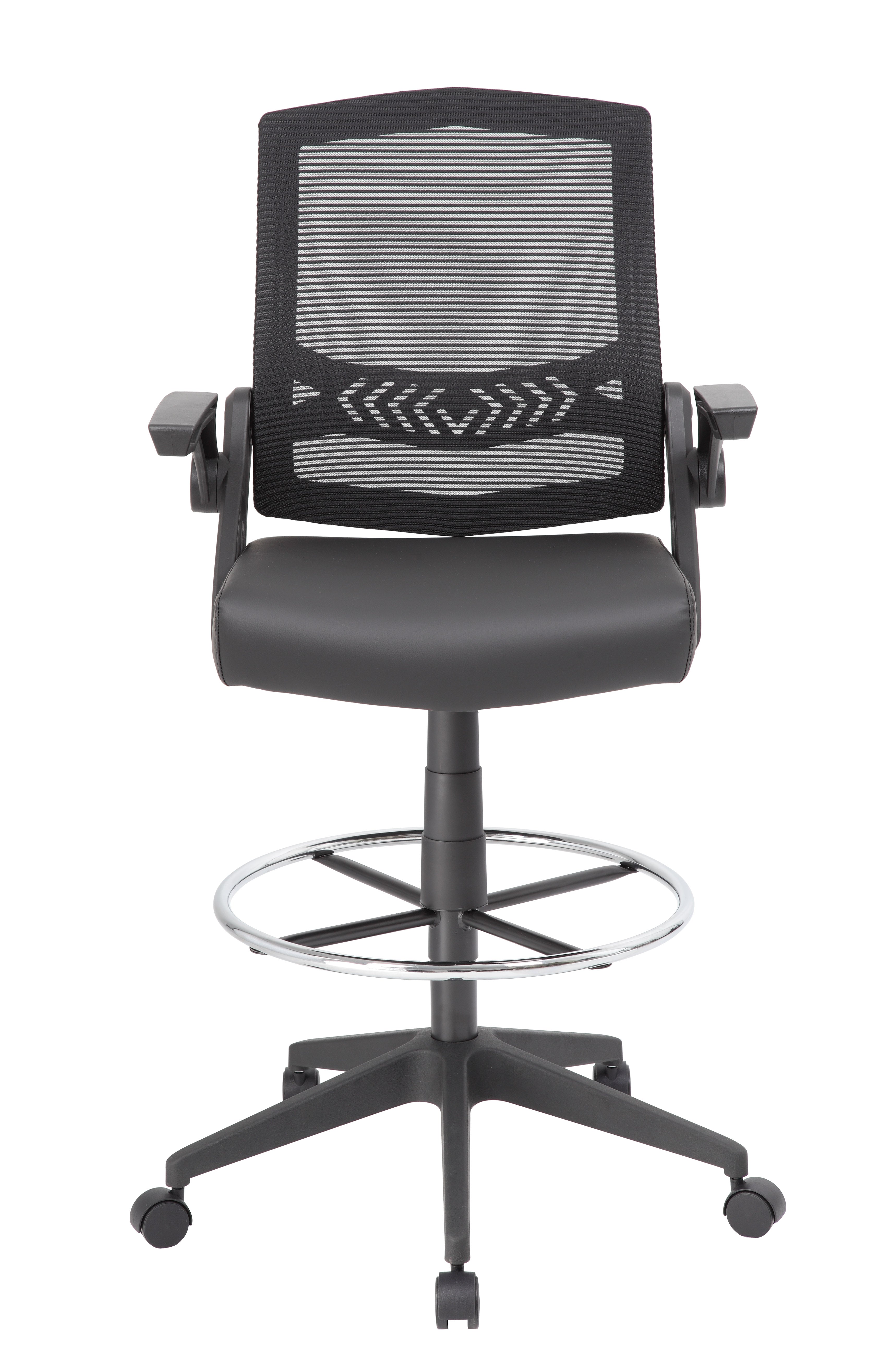 Boss Mesh Drafting Stool W/ Flip Arms