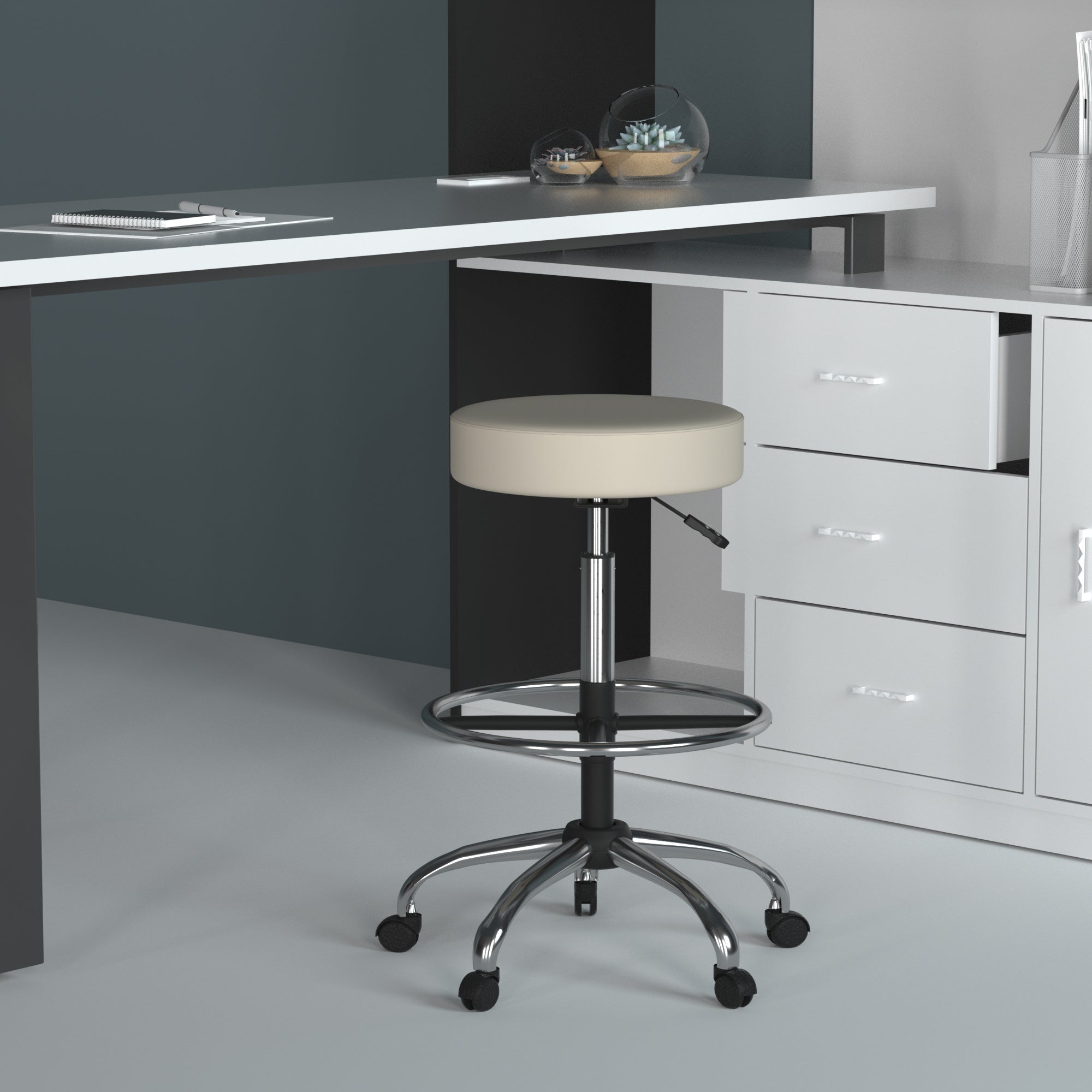 Boss Medical Stool — Beige #Color_Beige