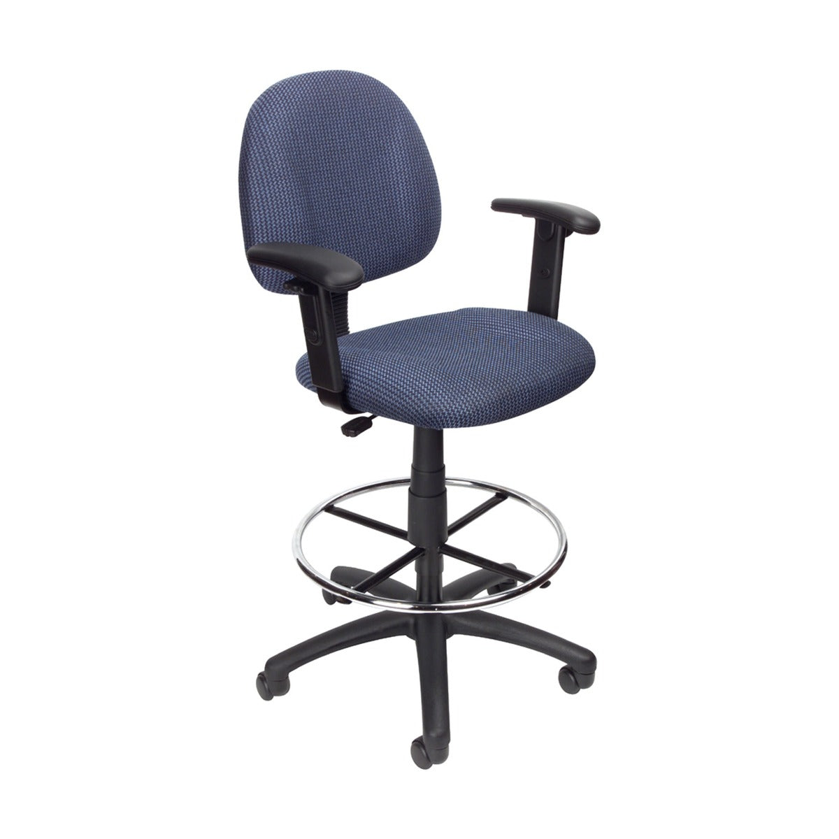 Boss Drafting Stool w/Footring And Adjustable Arms